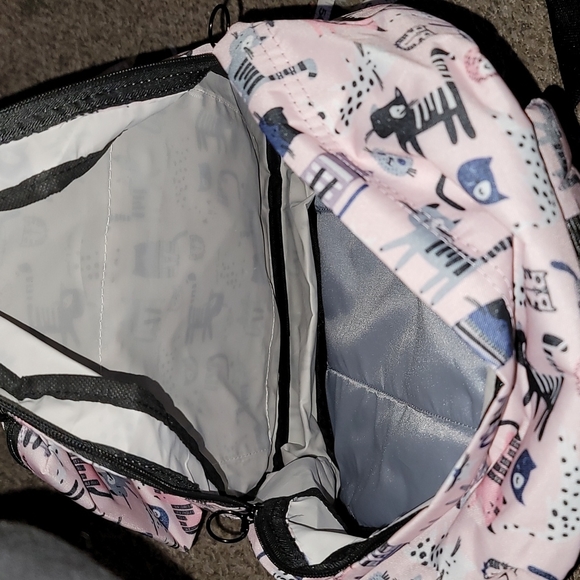 Cat print backpack all over print cats multicolored new - Picture 4 of 5